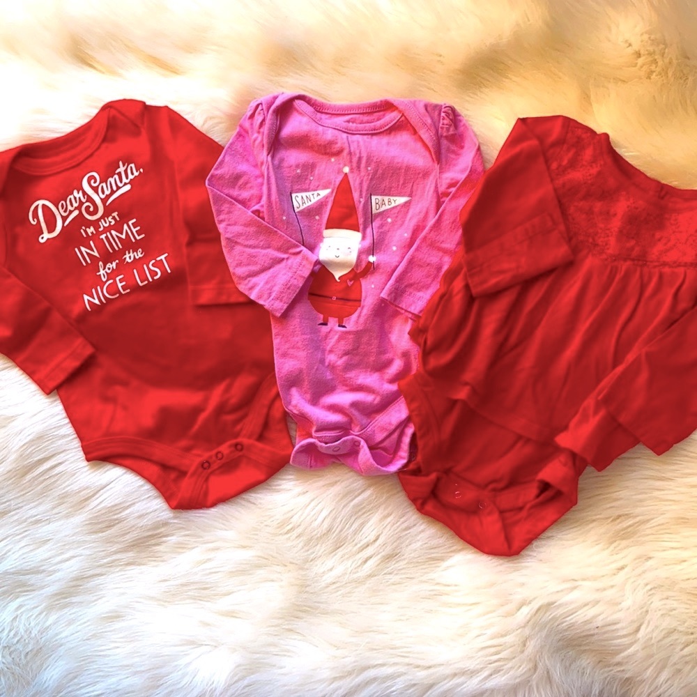 Gap / Cat & Jack Christmas Bodysuit Bundle